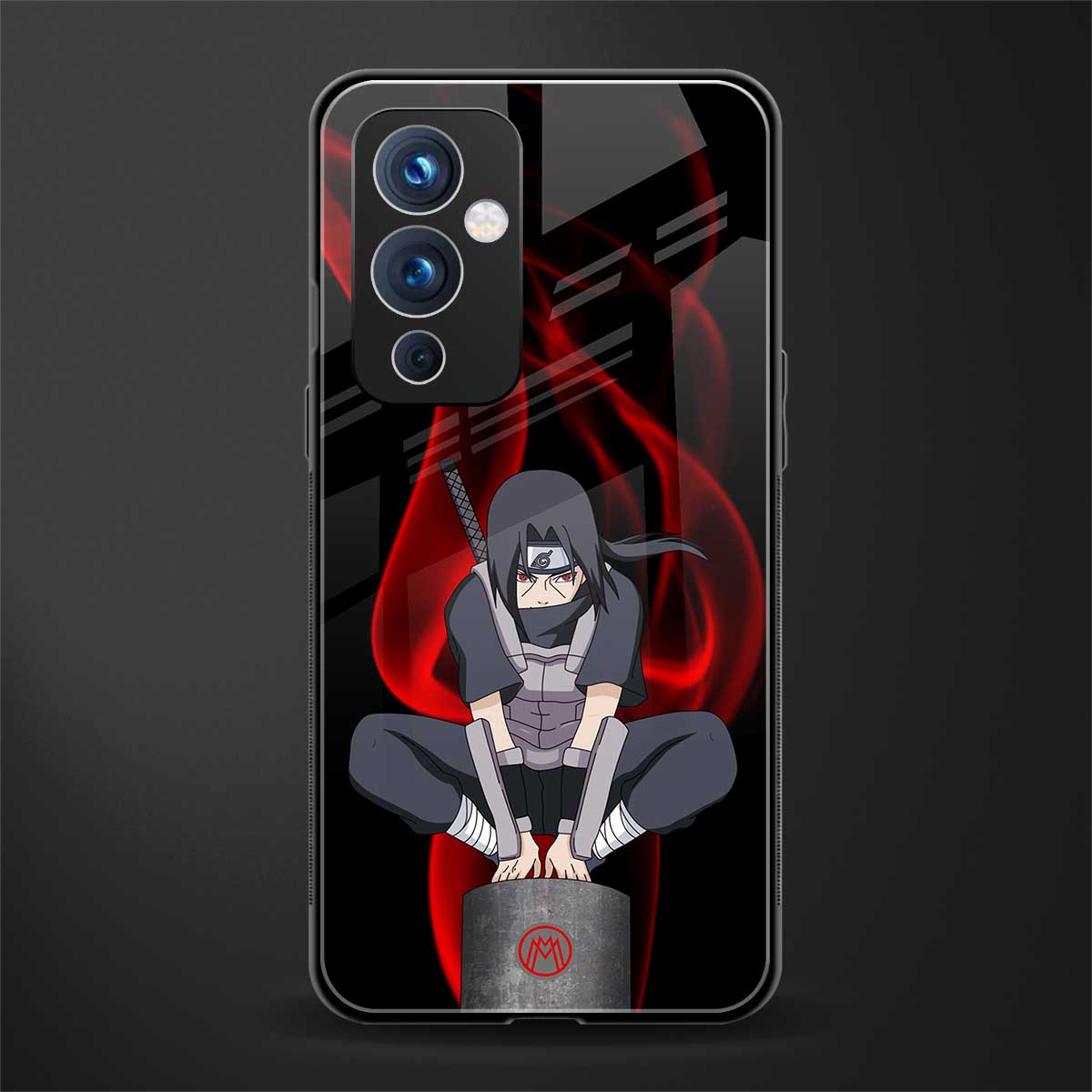 itachi uchiha back phone cover | glass case for oneplus 9