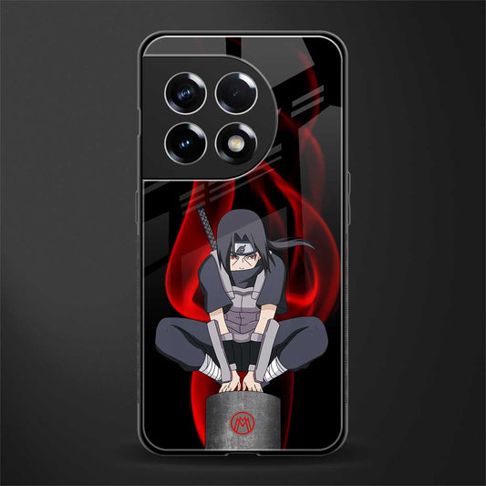 itachi uchiha back phone cover | glass case for oneplus 11r