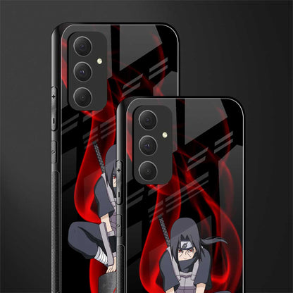 itachi uchiha back phone cover | glass case for samsung galaxy a54 5g