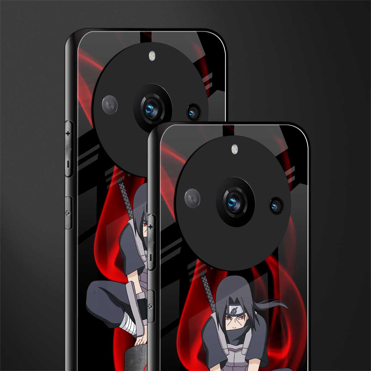 itachi uchiha back phone cover | glass case for realme 11 pro 5g