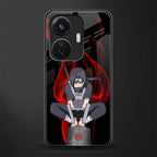 itachi uchiha back phone cover | glass case for vivo t1 44w 4g