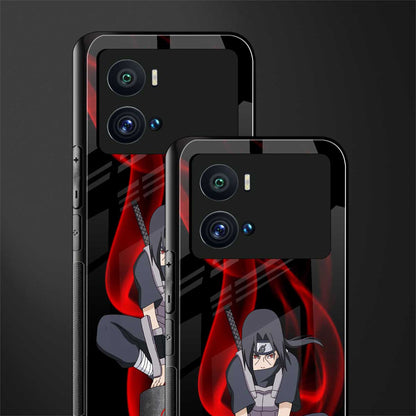 itachi uchiha back phone cover | glass case for iQOO 9 Pro