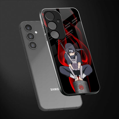 itachi uchiha back phone cover | glass case for samsung galaxy s23 fe 5g