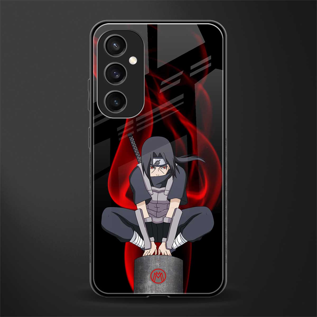 itachi uchiha back phone cover | glass case for samsung galaxy s23 fe 5g