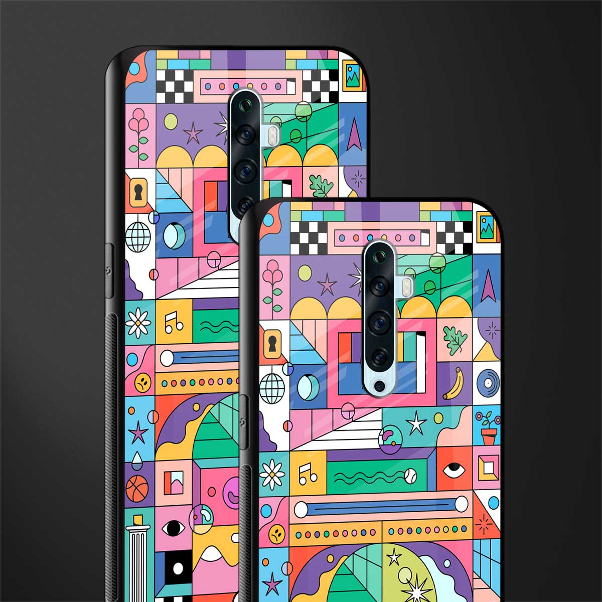 jamie's illustration glass case for oppo reno 2z image-2