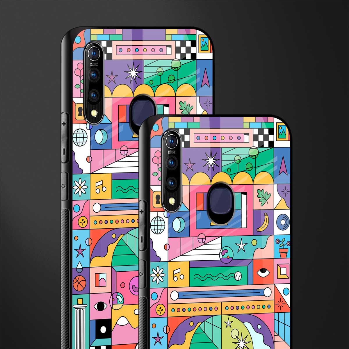 jamie's illustration glass case for vivo z1 pro image-2