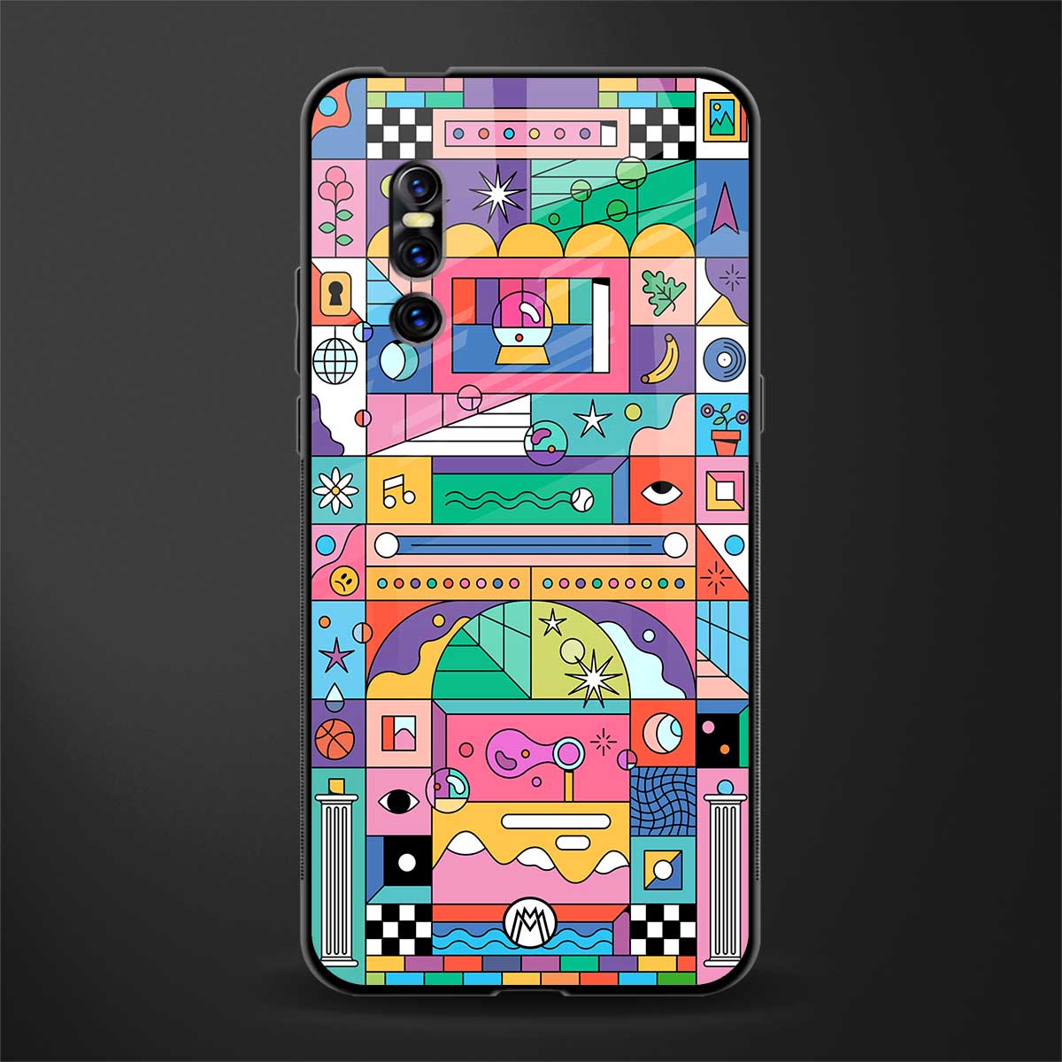 jamie's illustration glass case for vivo v15 pro image