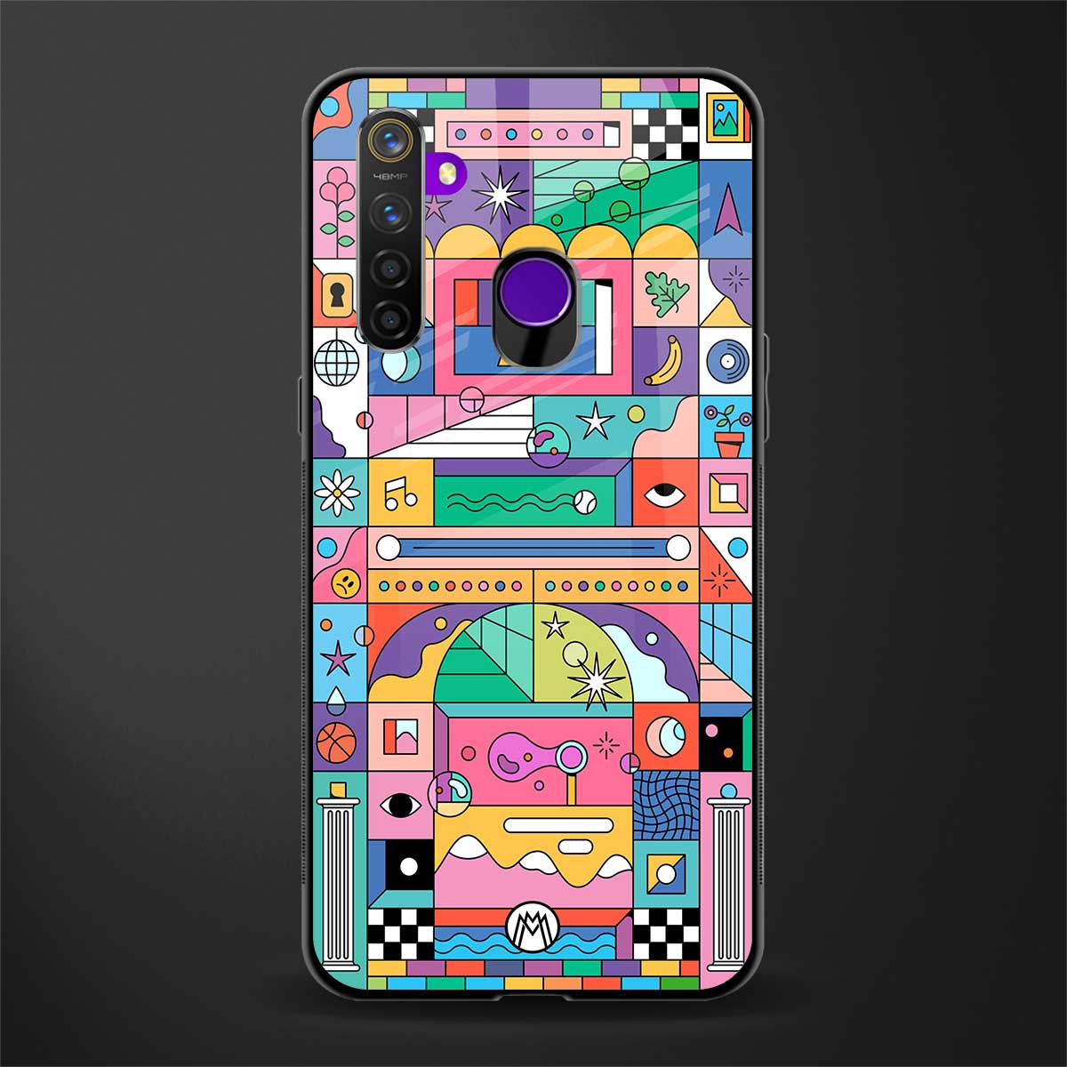 jamie's illustration glass case for realme 5i image