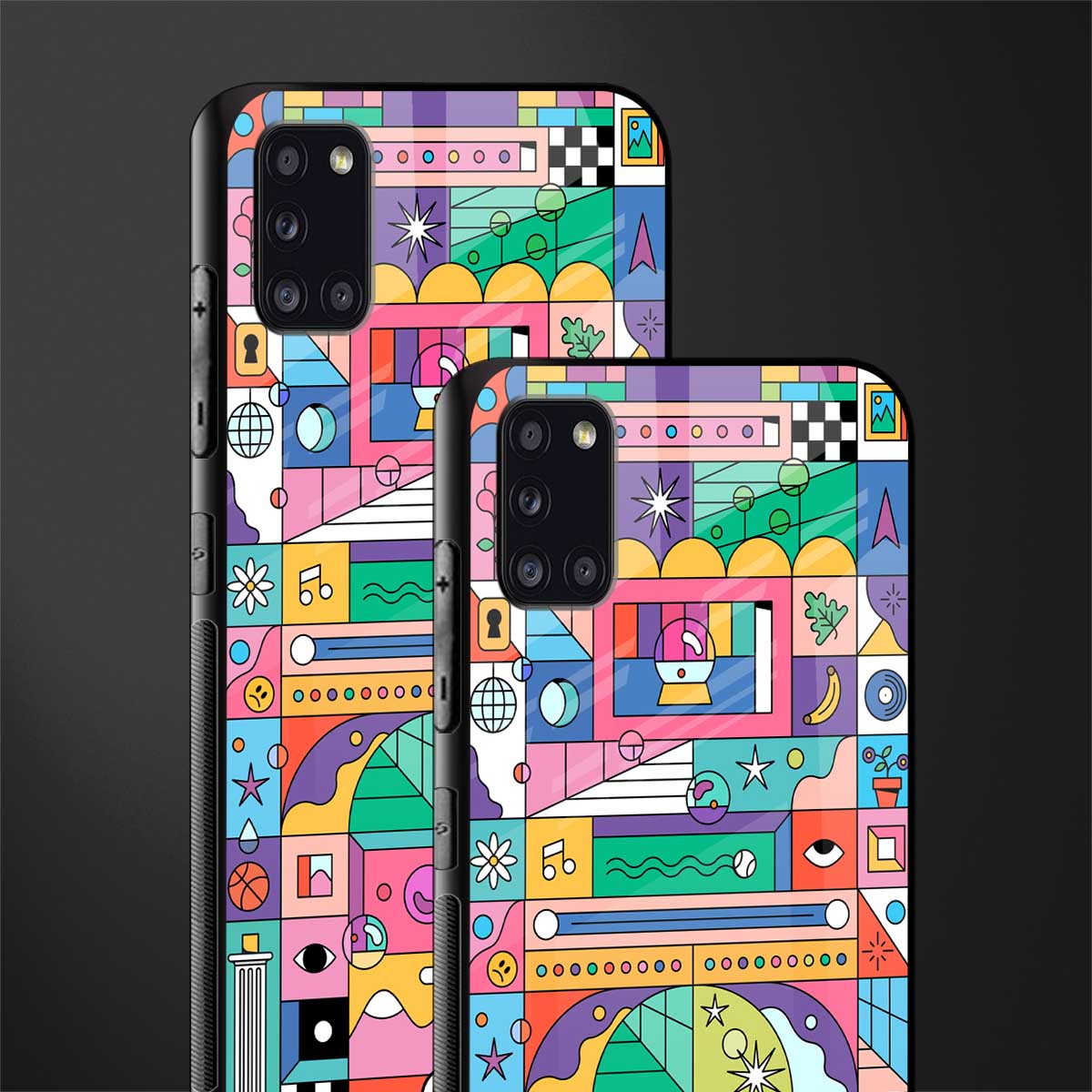 jamie's illustration glass case for samsung galaxy a31 image-2