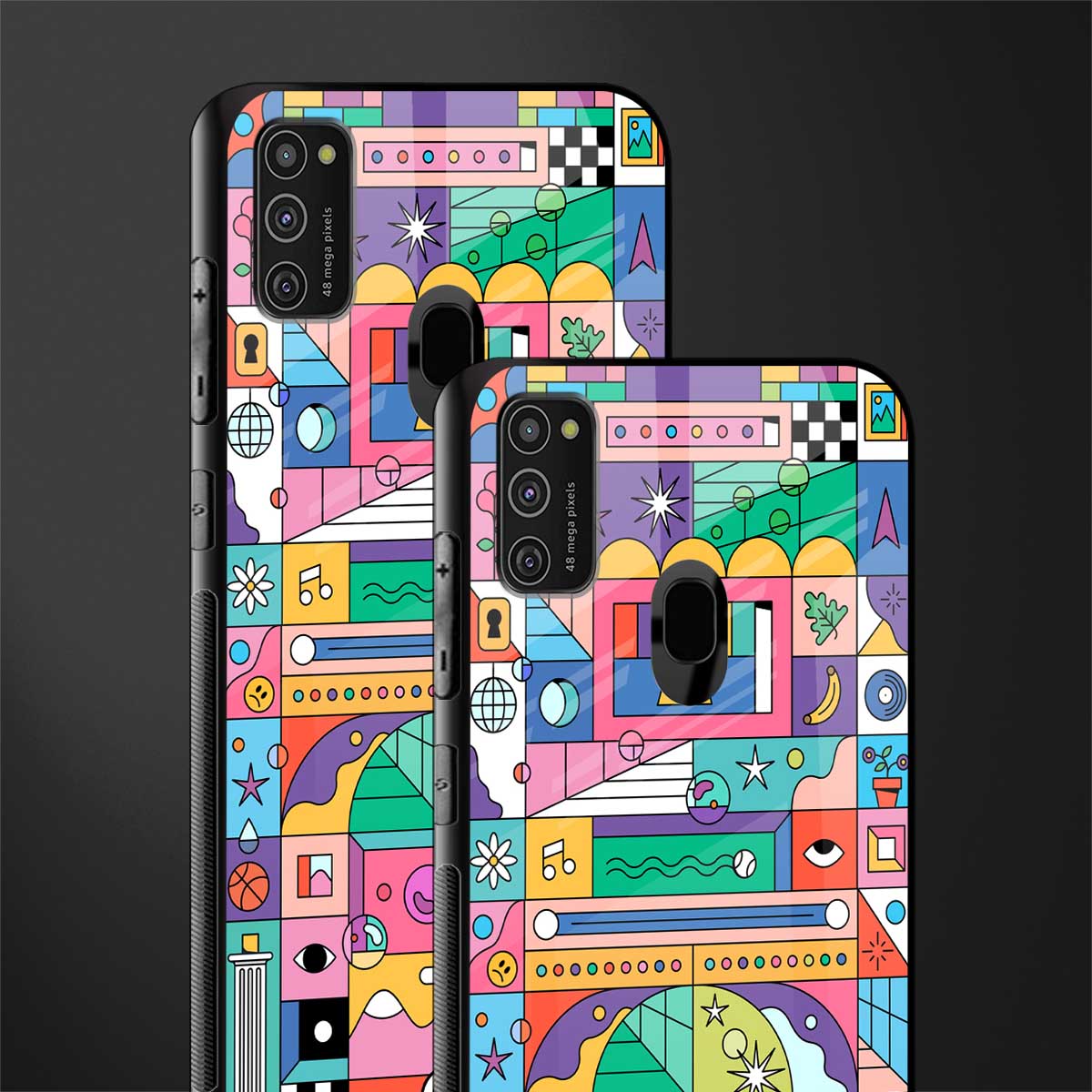 jamie's illustration glass case for samsung galaxy m30s image-2