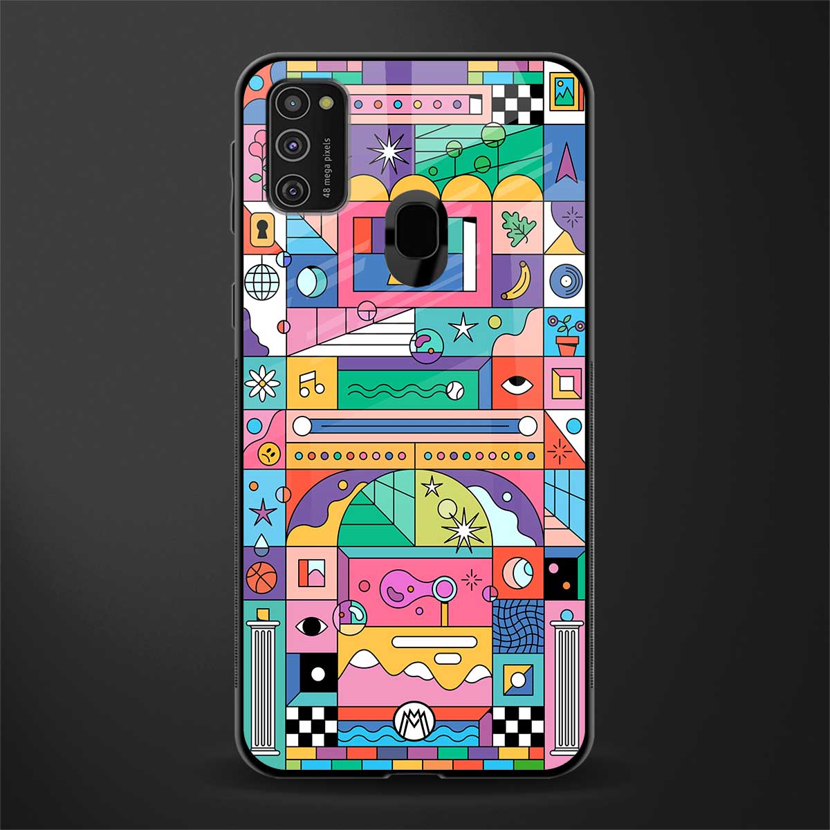 jamie's illustration glass case for samsung galaxy m21 image
