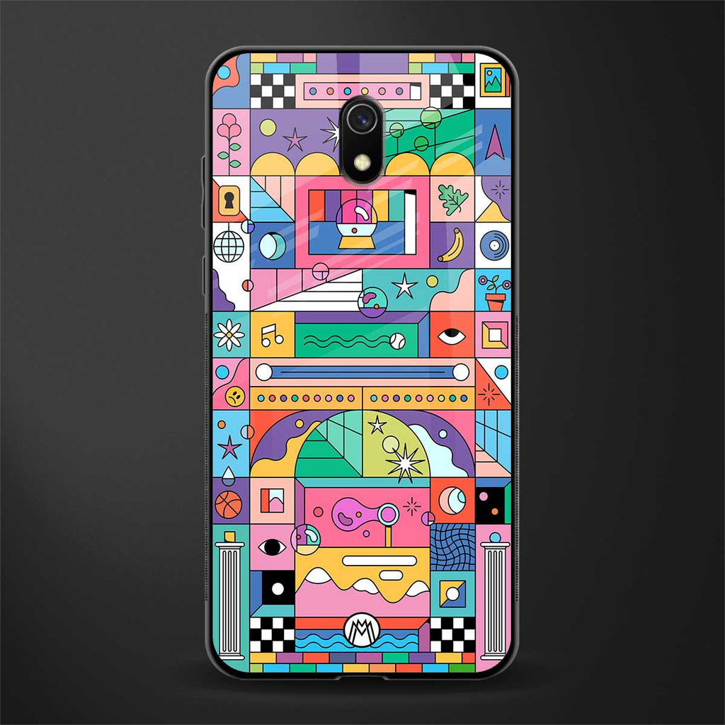 jamie's illustration glass case for redmi 8a image