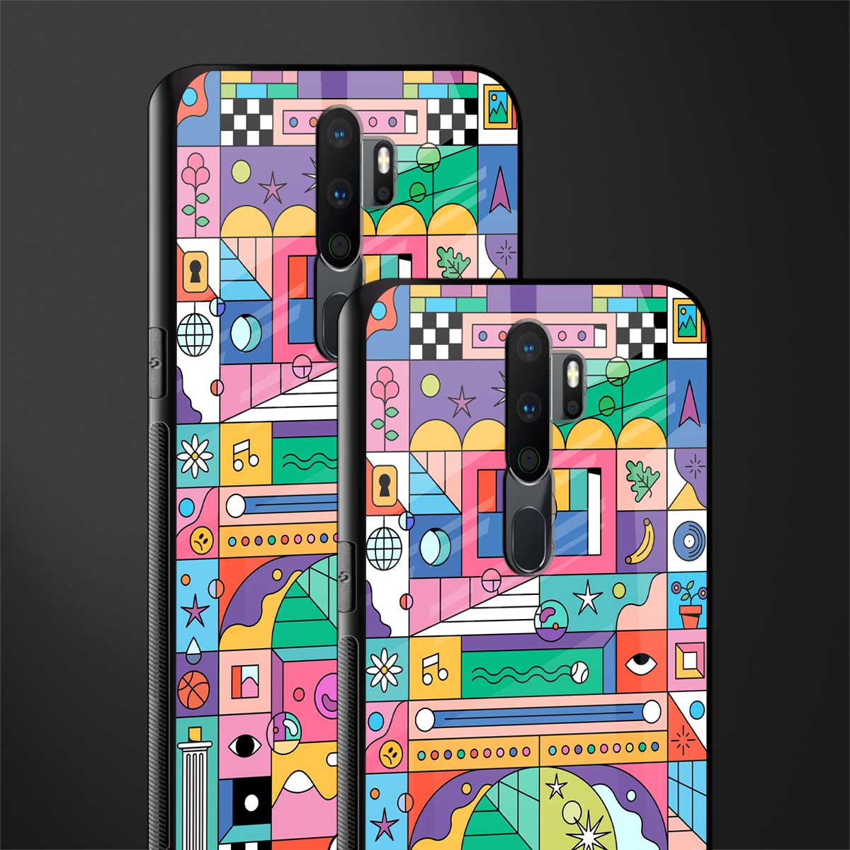 jamie's illustration glass case for oppo a5 2020 image-2