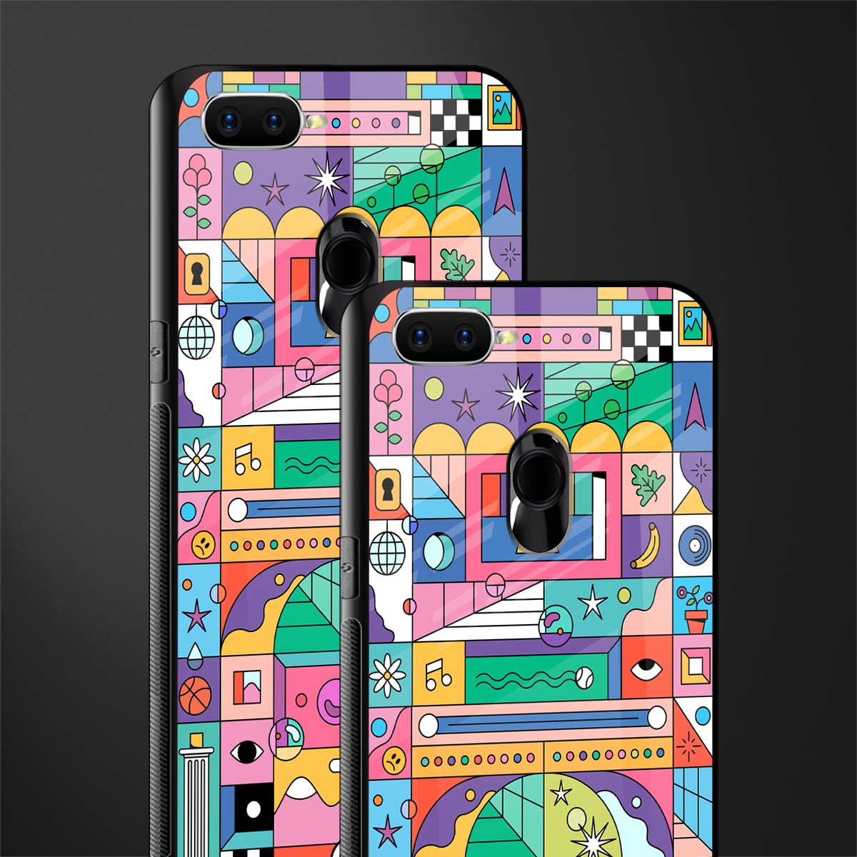 jamie's illustration glass case for oppo a12 image-2