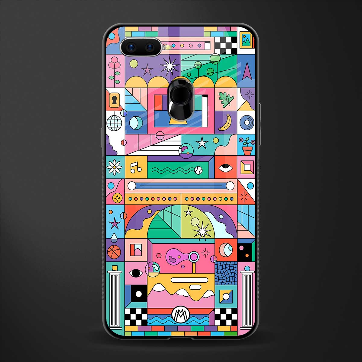 jamie's illustration glass case for oppo a12 image