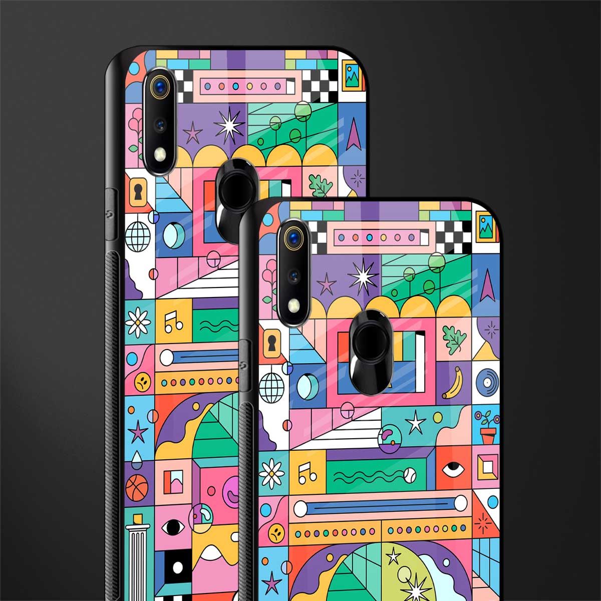 jamie's illustration glass case for realme 3 pro image-2