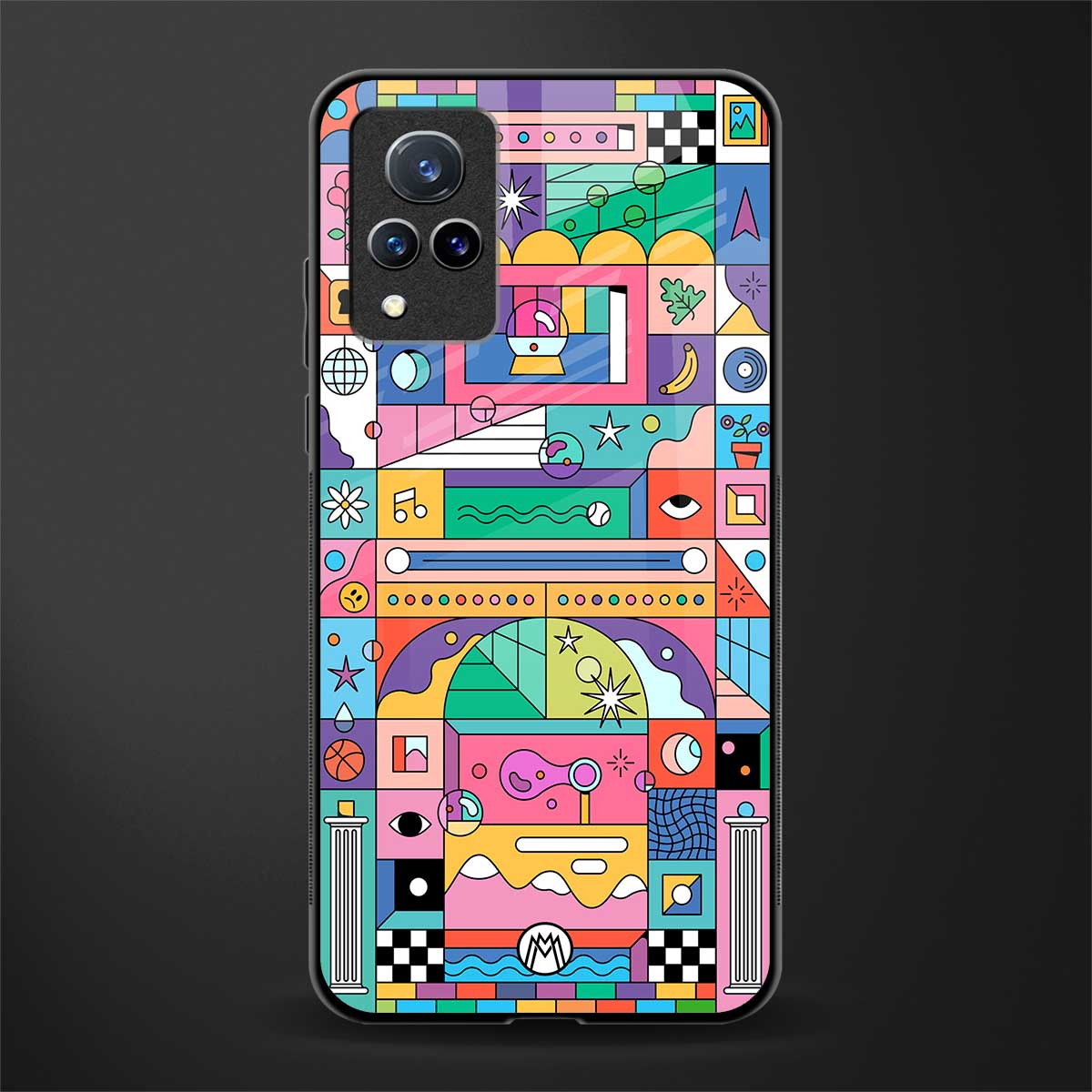 jamie's illustration glass case for vivo v21 5g image