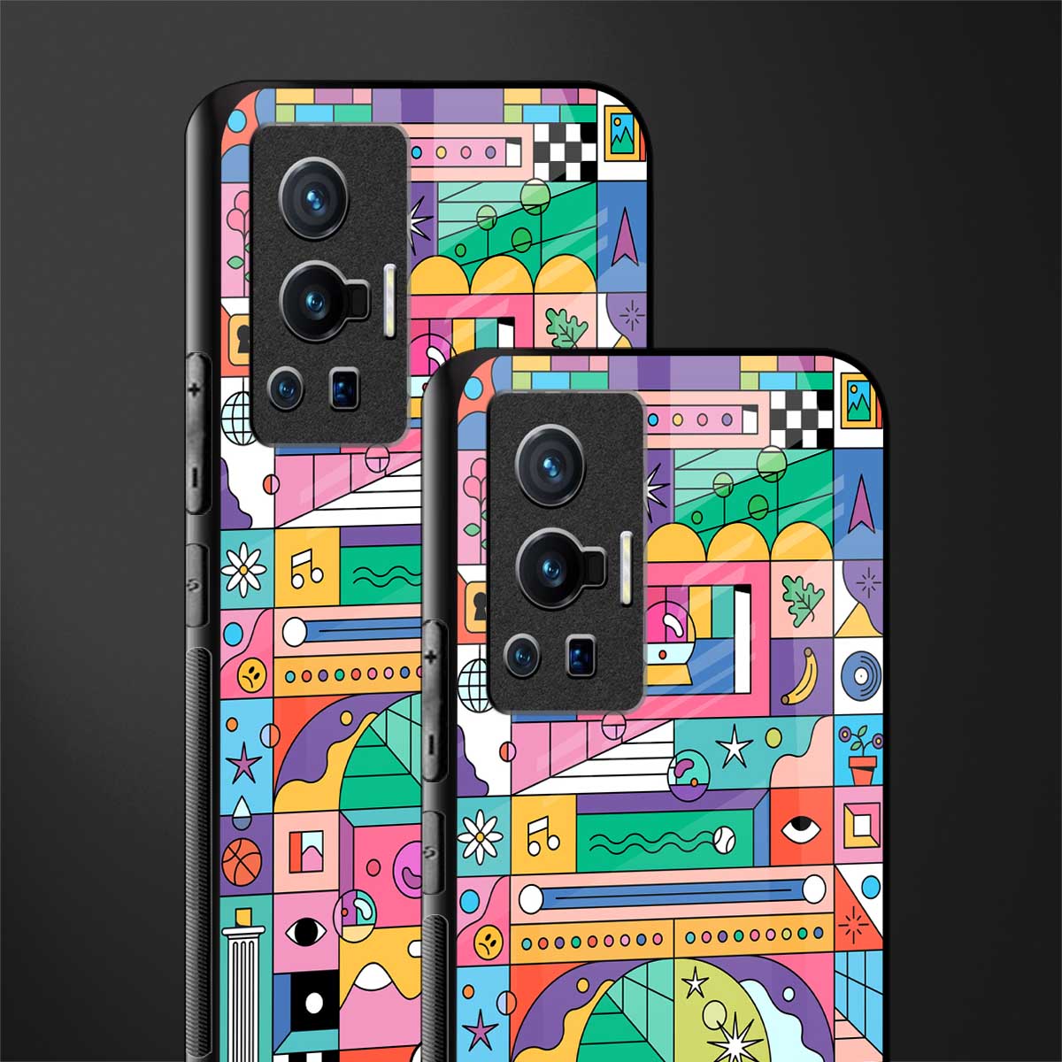 jamie's illustration glass case for vivo x70 pro image-2