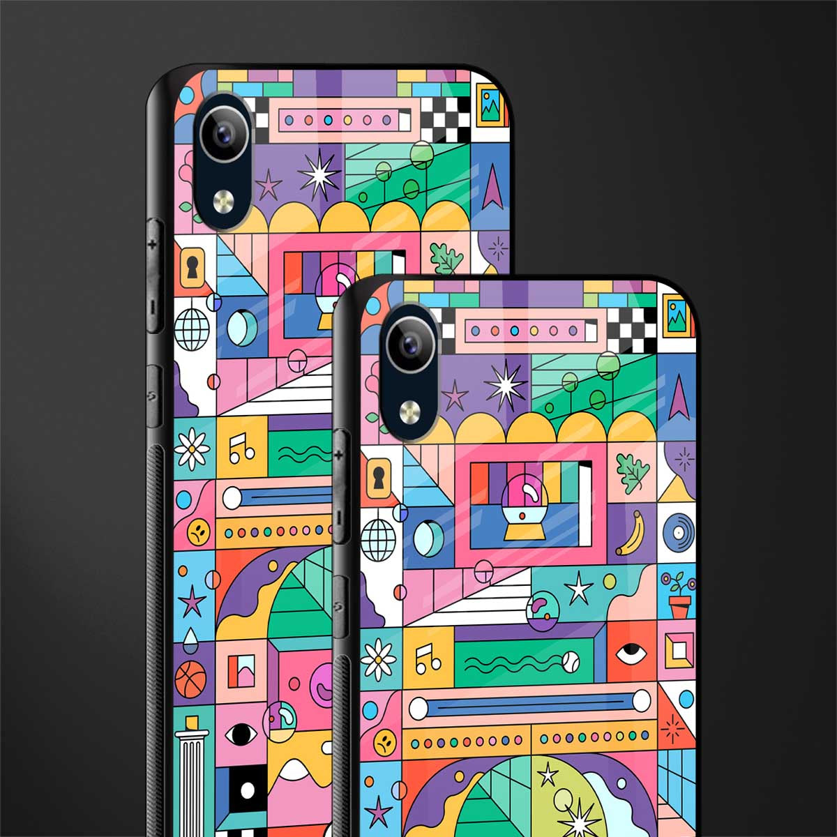 jamie's illustration glass case for vivo y1s without fingerprint image-2
