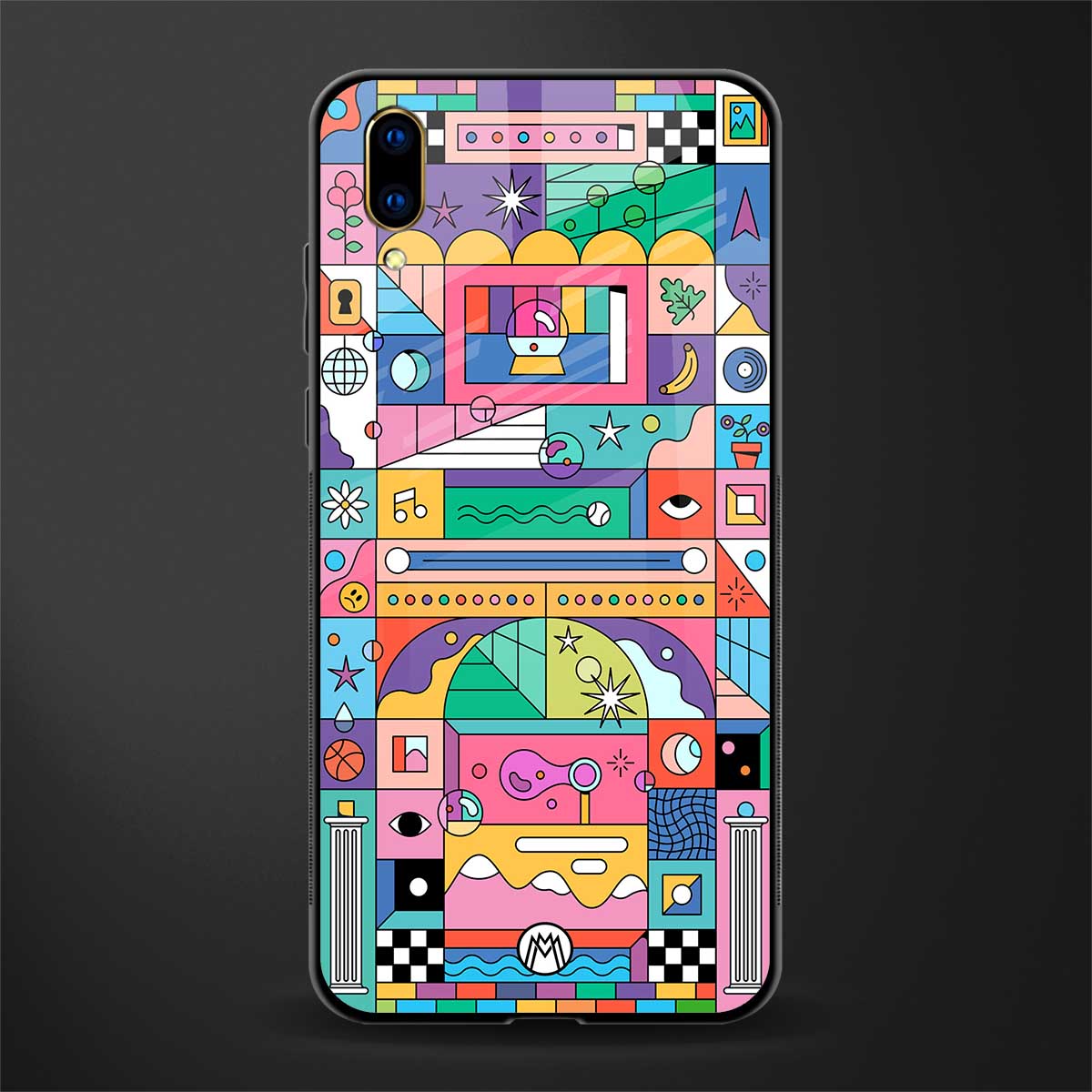 jamie's illustration glass case for vivo v11 pro image