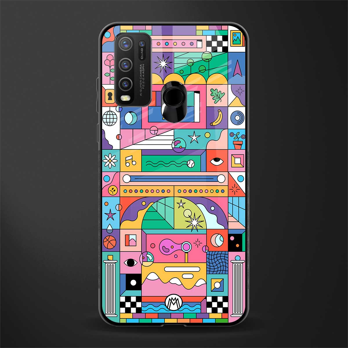 jamie's illustration glass case for vivo y50 image