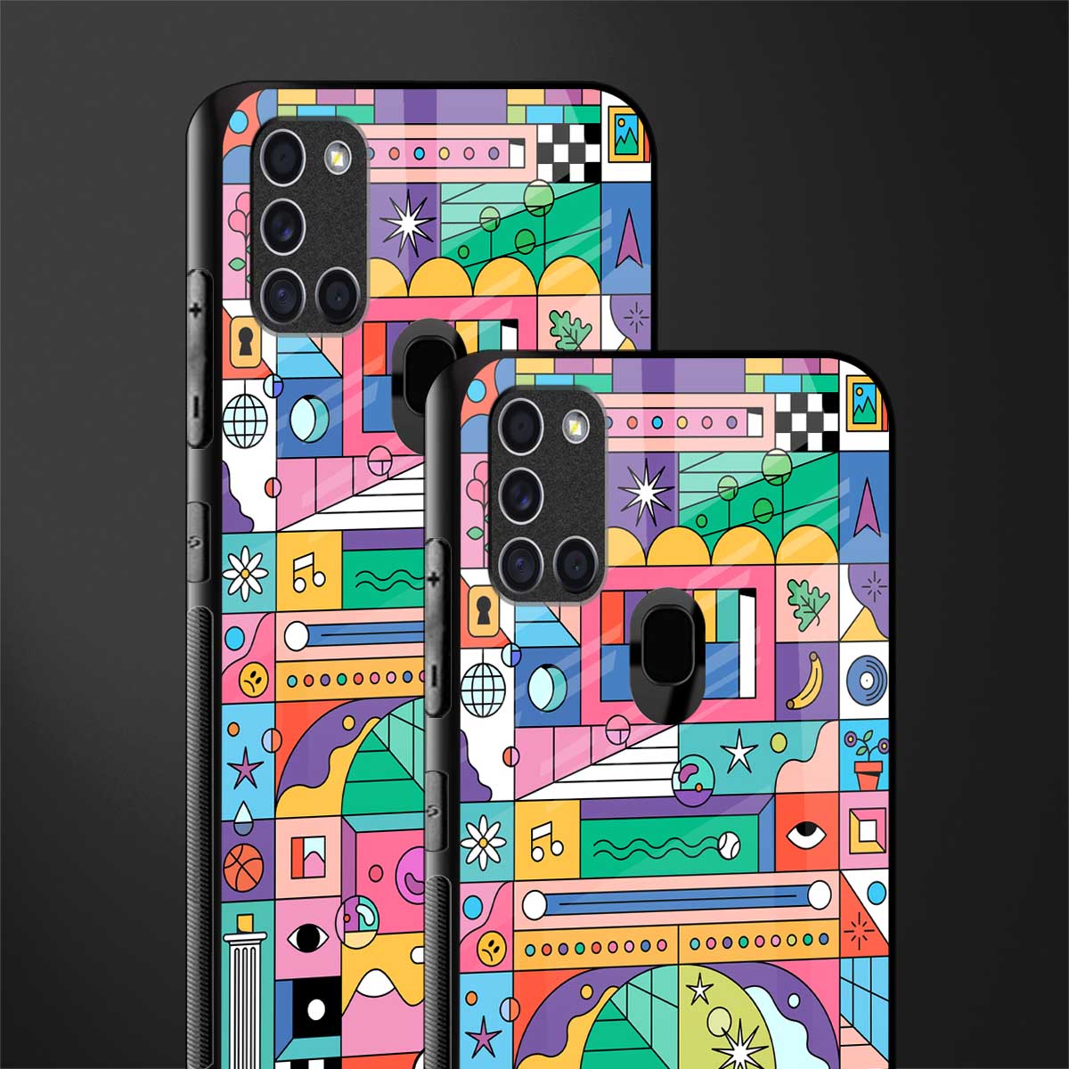jamie's illustration glass case for samsung galaxy a21s image-2
