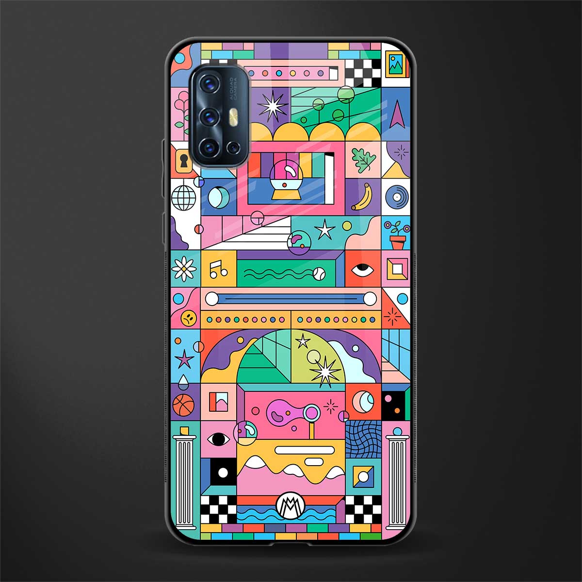 jamie's illustration glass case for vivo v17 image