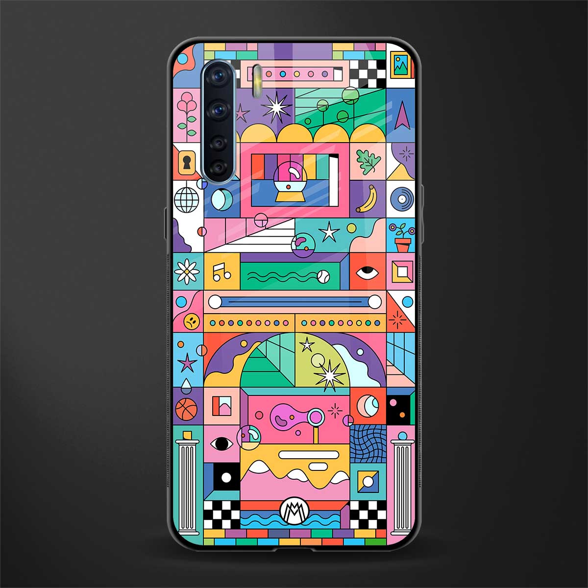 jamie's illustration glass case for oppo f15 image