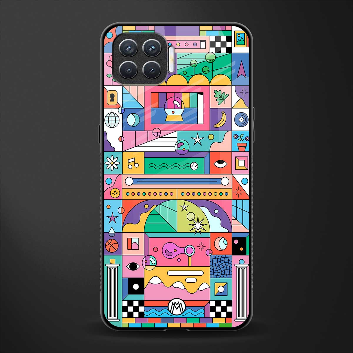 jamie's illustration glass case for oppo f17 image