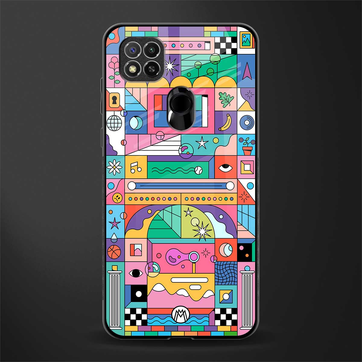 jamie's illustration glass case for redmi 9 image