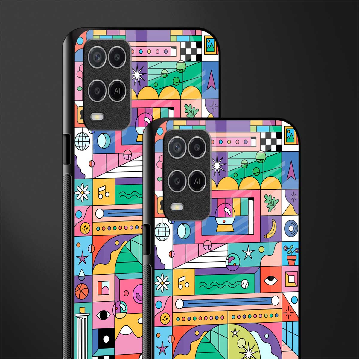 jamie's illustration glass case for oppo a54 image-2