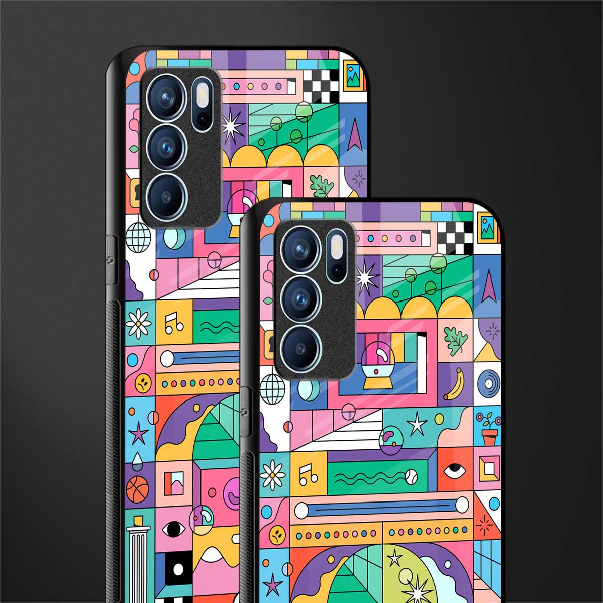 jamie's illustration glass case for oppo reno6 5g image-2