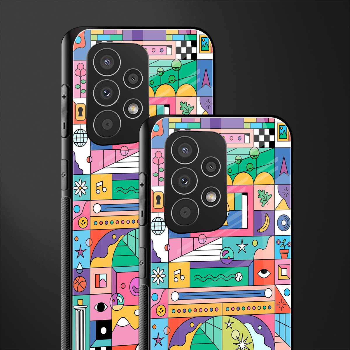 jamie's illustration back phone cover | glass case for samsung galaxy a53 5g