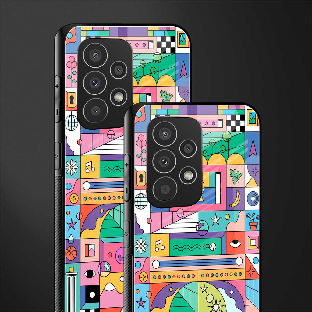 jamie's illustration back phone cover | glass case for samsung galaxy a73 5g