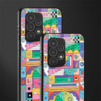 jamie's illustration back phone cover | glass case for samsung galaxy a73 5g