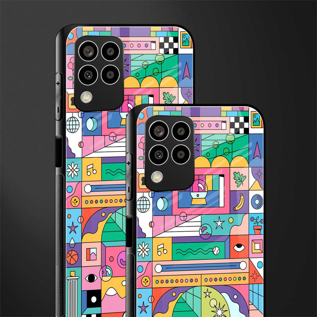 jamie's illustration back phone cover | glass case for samsung galaxy m33 5g