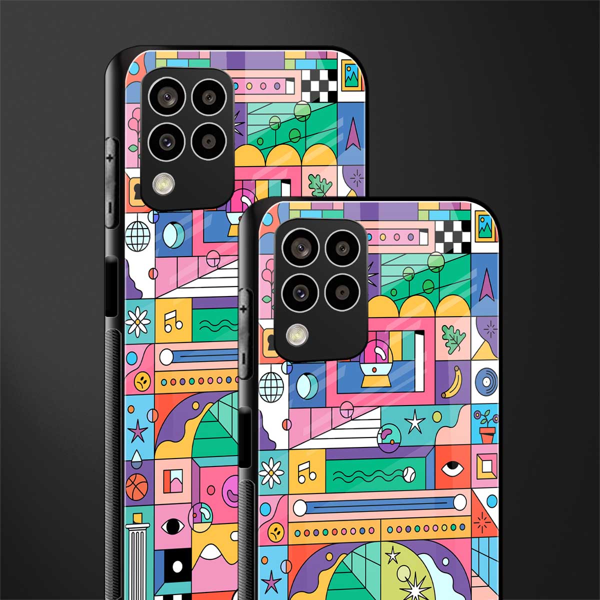 jamie's illustration back phone cover | glass case for samsung galaxy m33 5g