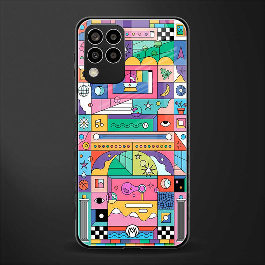 jamie's illustration back phone cover | glass case for samsung galaxy m33 5g