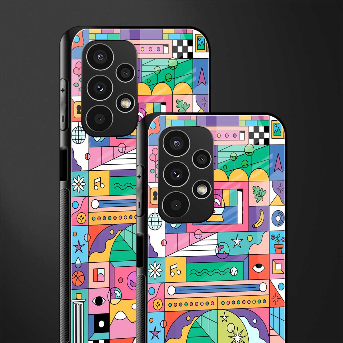 jamie's illustration back phone cover | glass case for samsung galaxy a13 4g