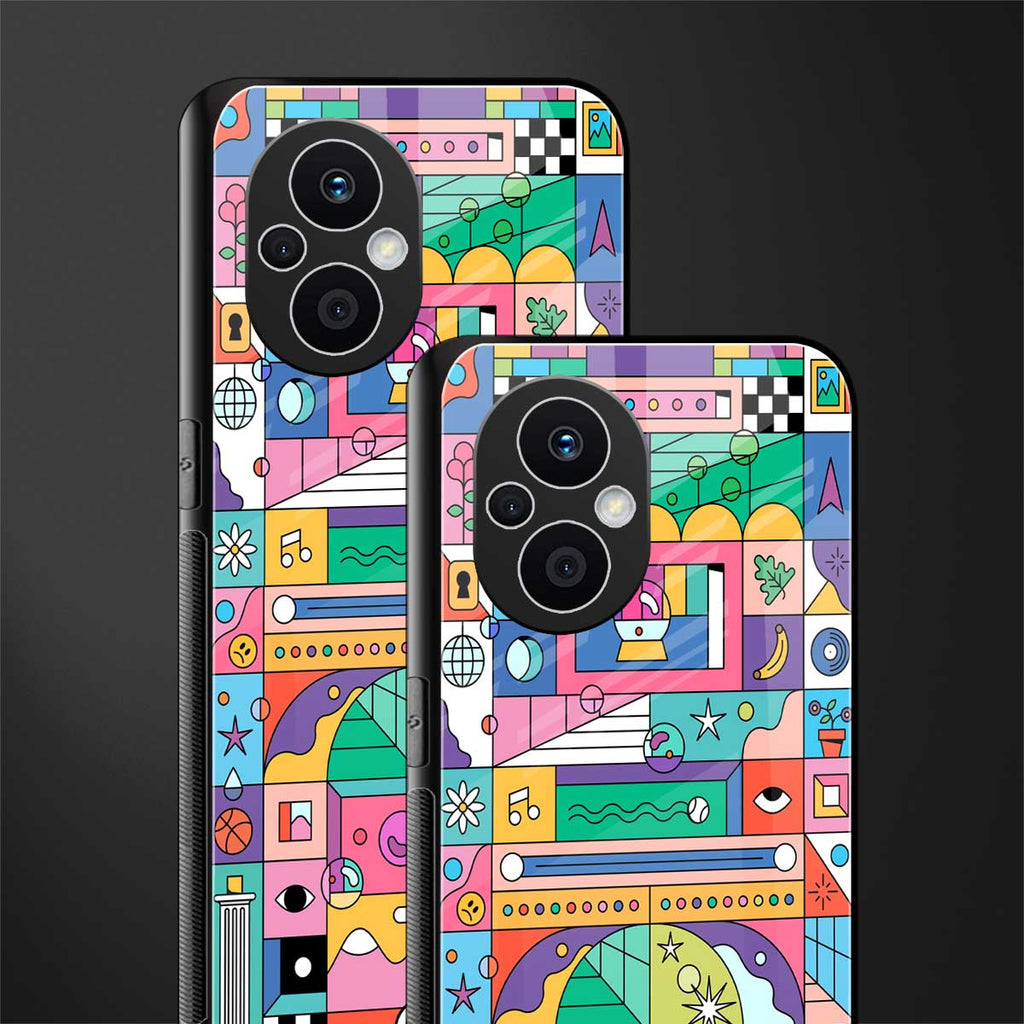 jamie's illustration back phone cover | glass case for oppo f21 pro 5g