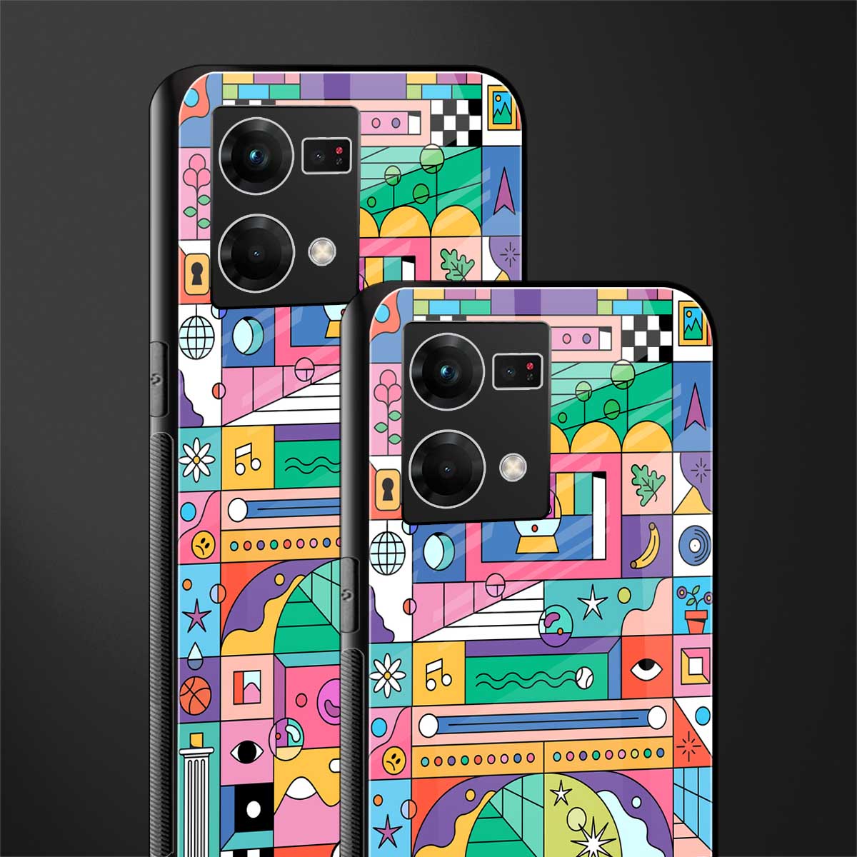 jamie's illustration back phone cover | glass case for oppo f21 pro 4g