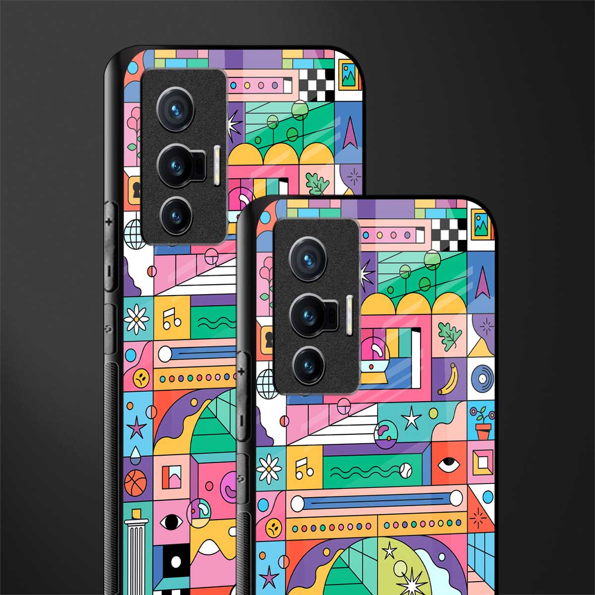 jamie's illustration glass case for vivo x70 image-2
