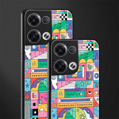 jamie's illustration back phone cover | glass case for oppo reno 8 pro