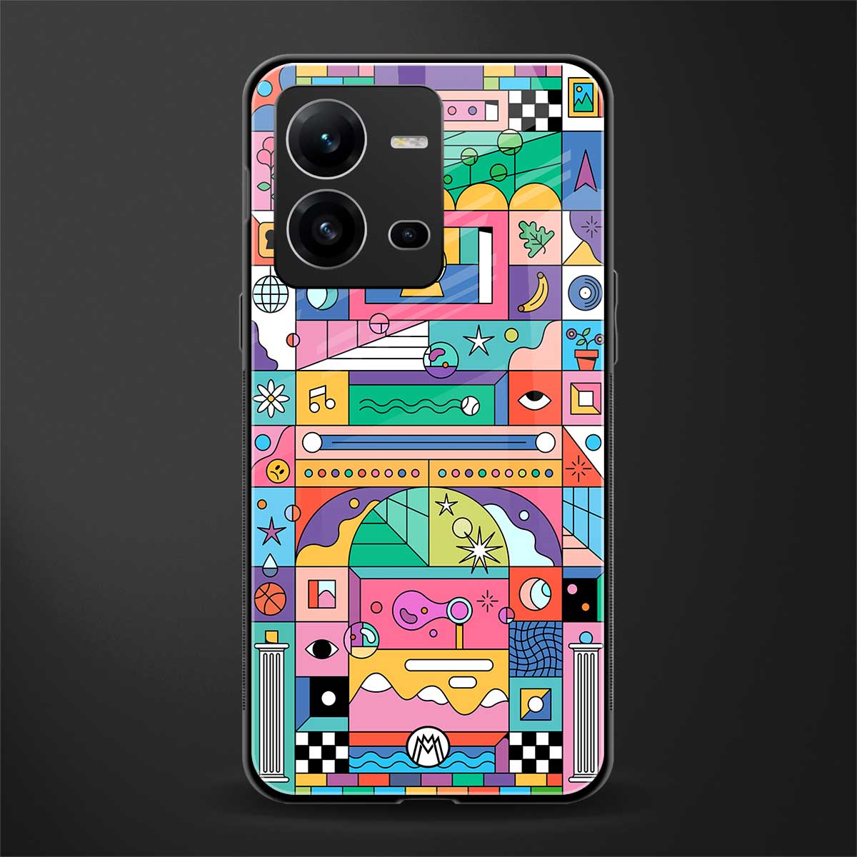 jamie's illustration back phone cover | glass case for vivo v25-5g