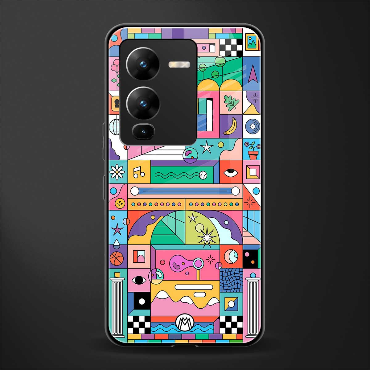 jamie's illustration back phone cover | glass case for vivo v25 pro 5g
