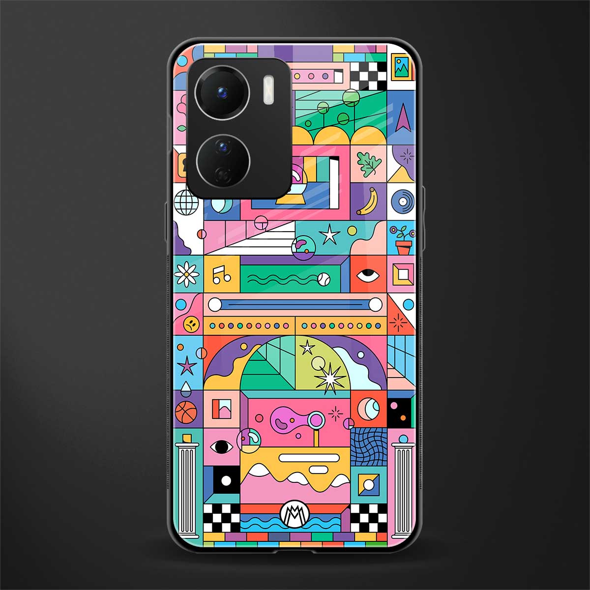 jamie's illustration back phone cover | glass case for vivo y16
