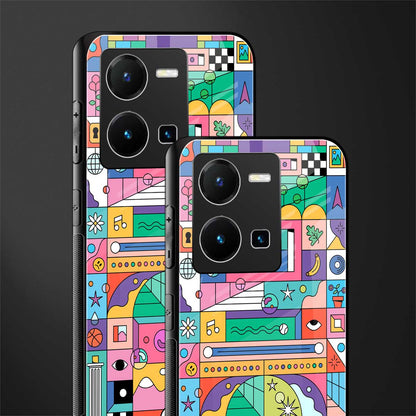 jamie's illustration back phone cover | glass case for vivo y35 4g