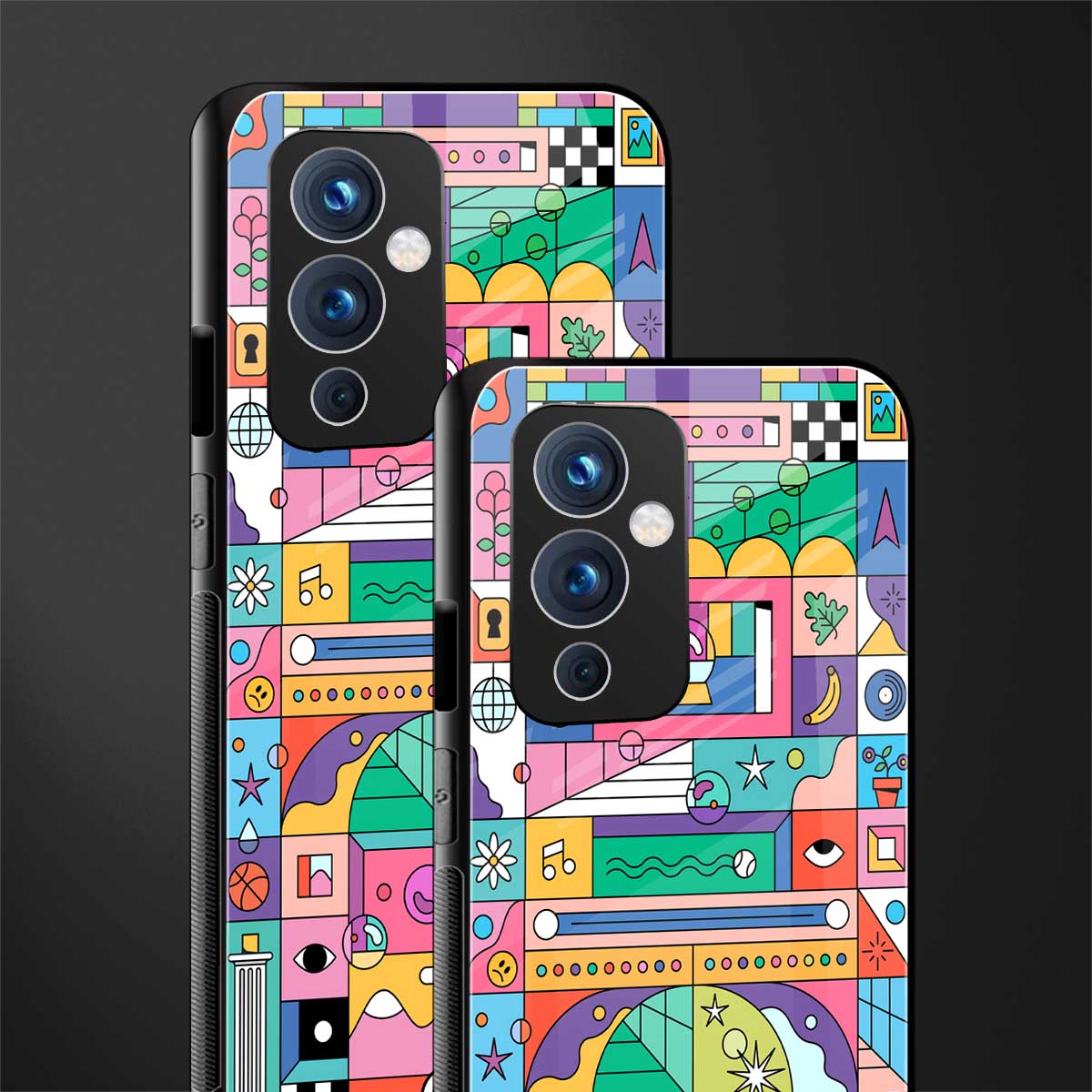 jamie's illustration back phone cover | glass case for oneplus 9