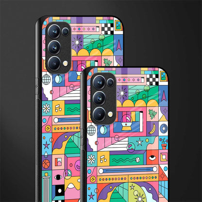 jamie's illustration back phone cover | glass case for oppo reno 5