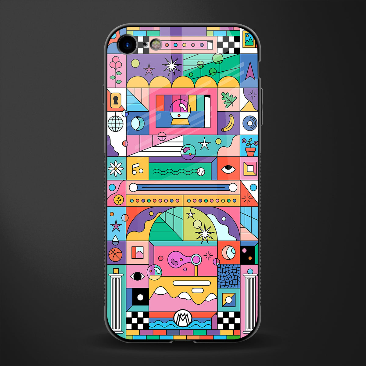 jamie's illustration glass case for iphone se 2020 image